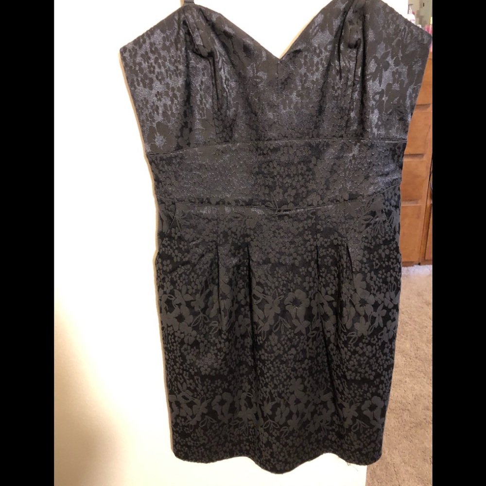 Black floral designed dress size small